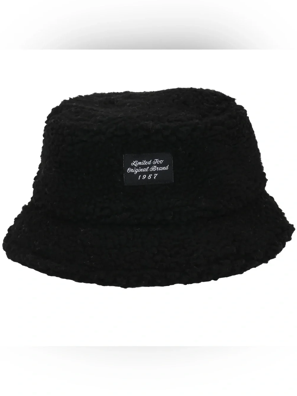 Girls Limited Too Faux Shearling Bucket Hat black